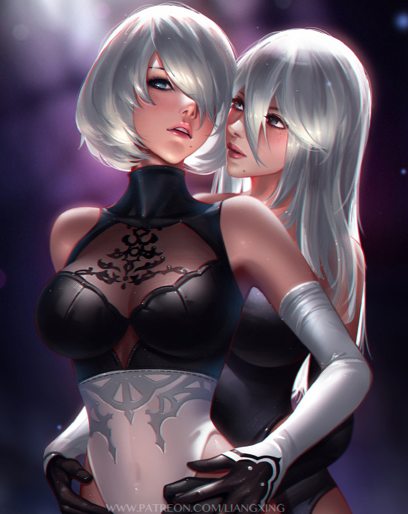 2b And A2 From Nier Automata By Liangxin