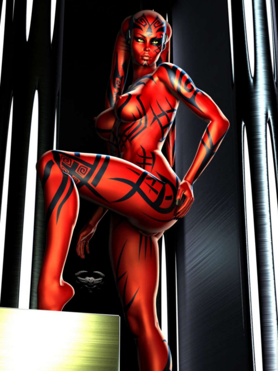 Darth Talon Showing Off For Her Masters Unknow