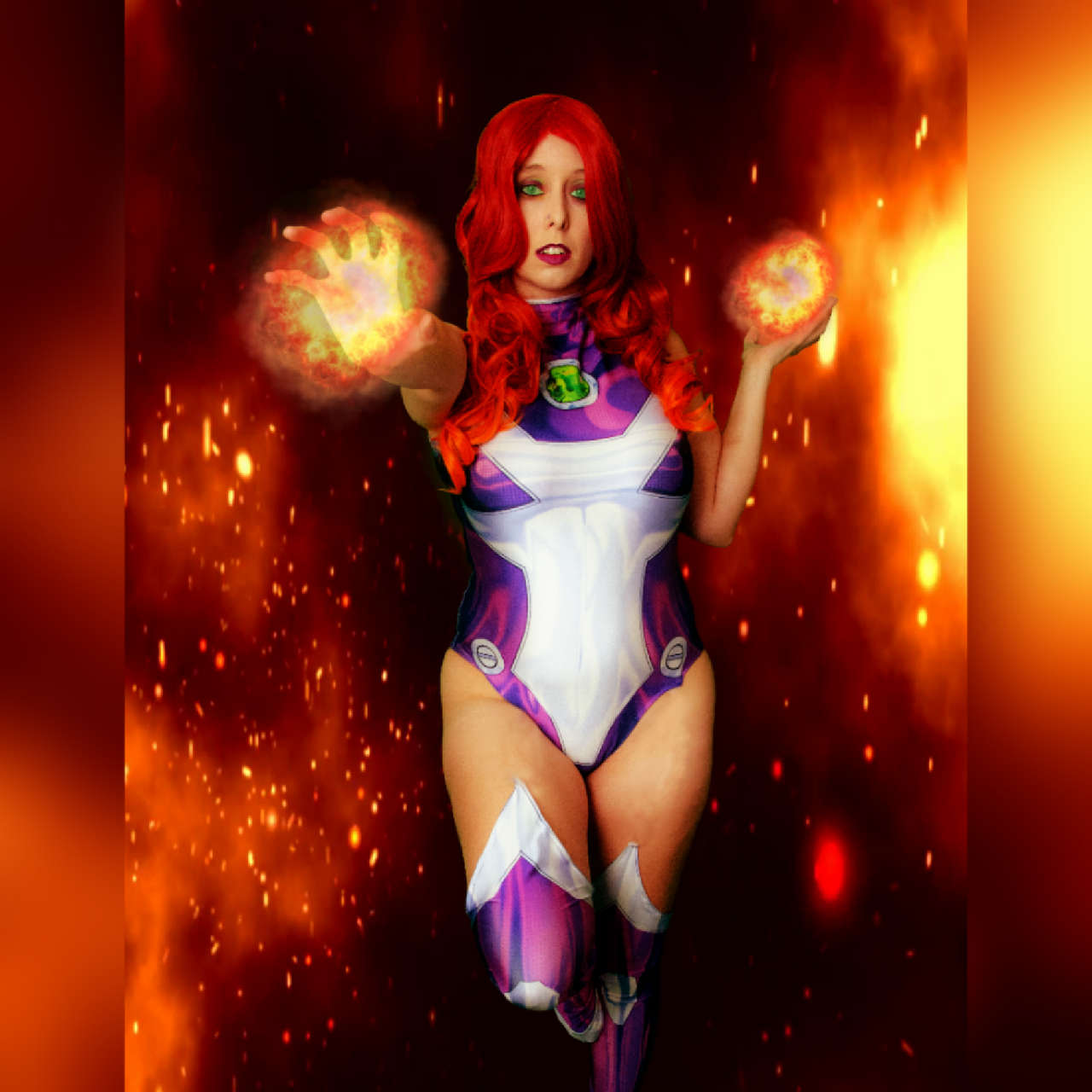 Starfire Cosplay With Red Powers By Ky Klick