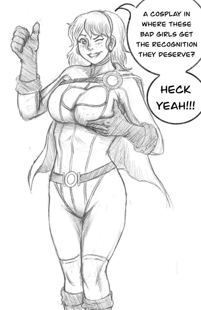 Starla Cosplaying Powergirl Sketch Ar