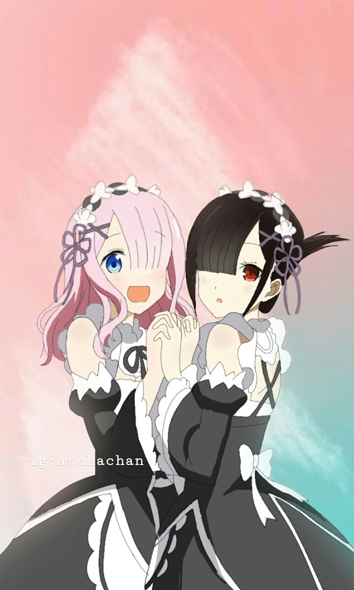 Chika And Kaguya Cosplay As Rem And Ram From Re Zer
