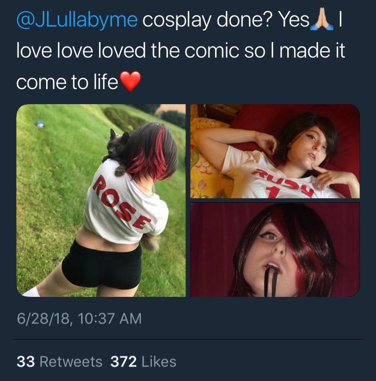 Cosplayer Recreates A Sfw Ruby Rose From A Shadbase Comi
