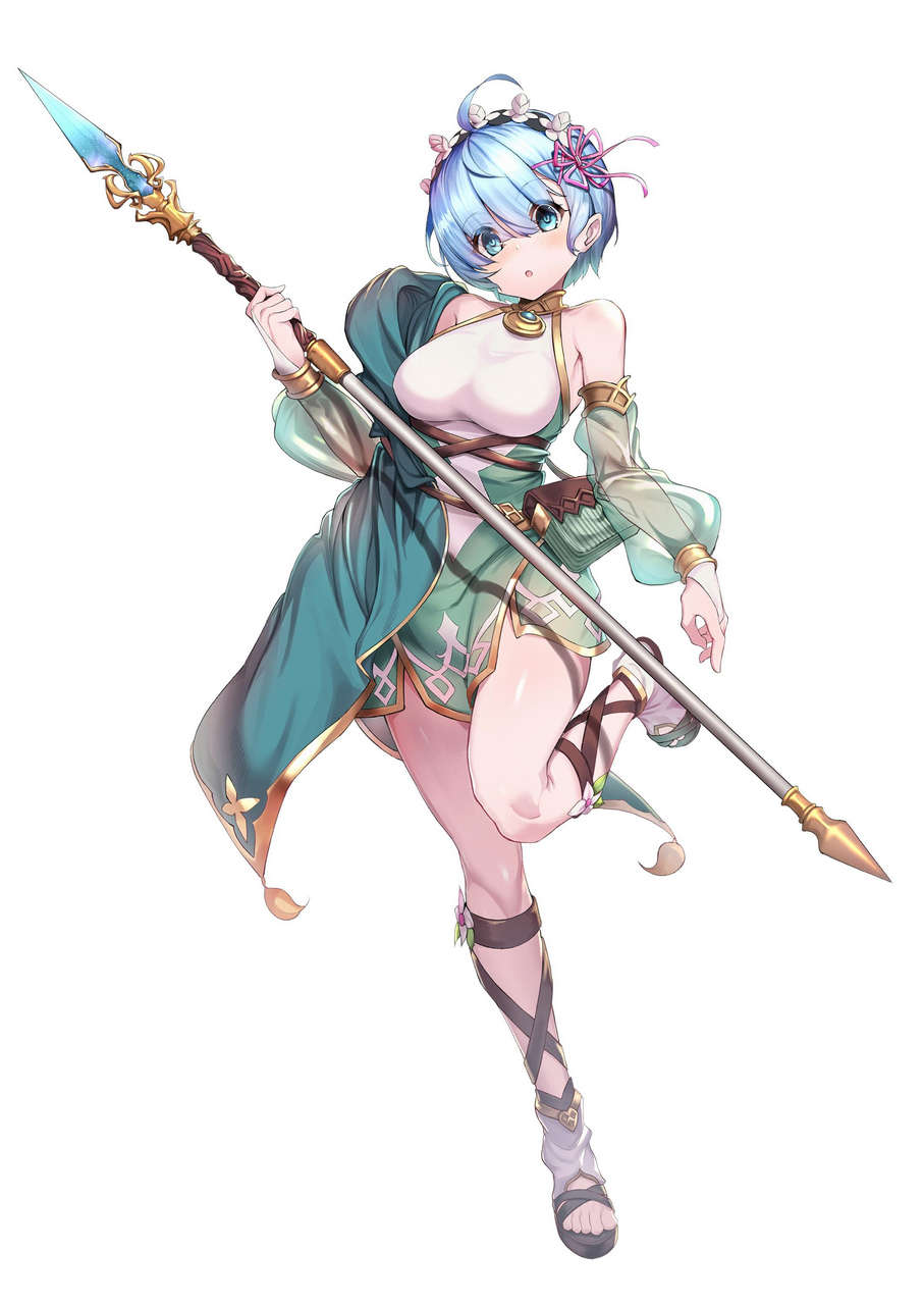 Rem Cosplaying Kokkoro Re Zero Princess Connect Re Div