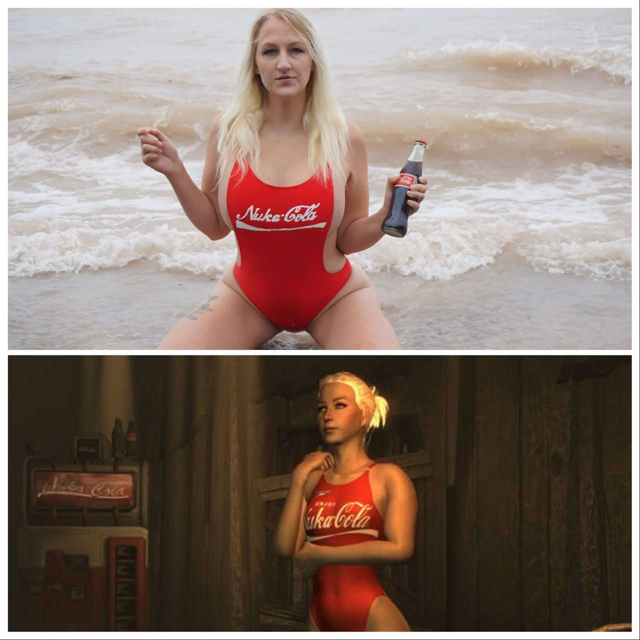 Self Nuka Cola Bikini Mod Is It November Yet Omg Also Lake Michigan Is Cold Af In Sep