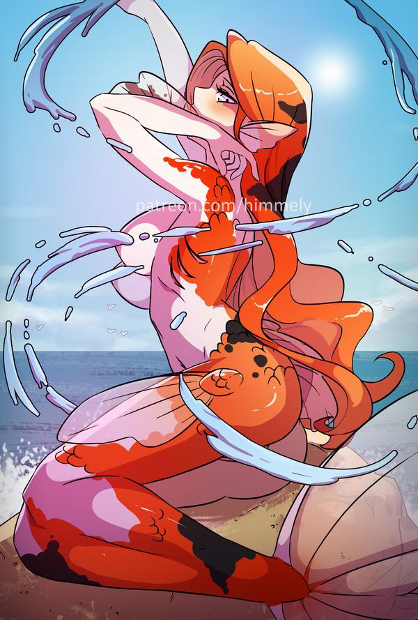 Koi Mermaid Transformation Art By Himmel