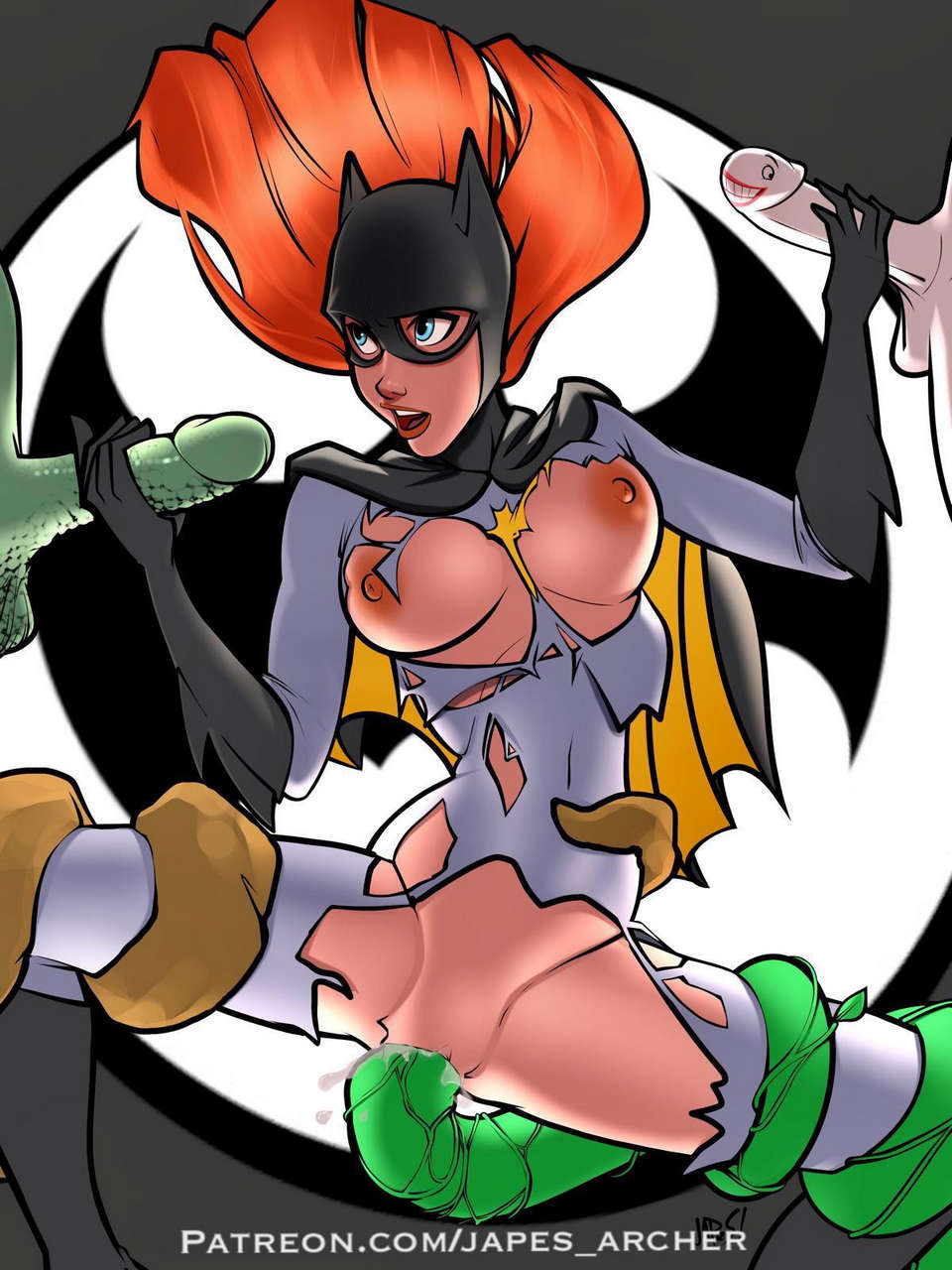 Batgirl Taking A Tentacle And 2 Dick