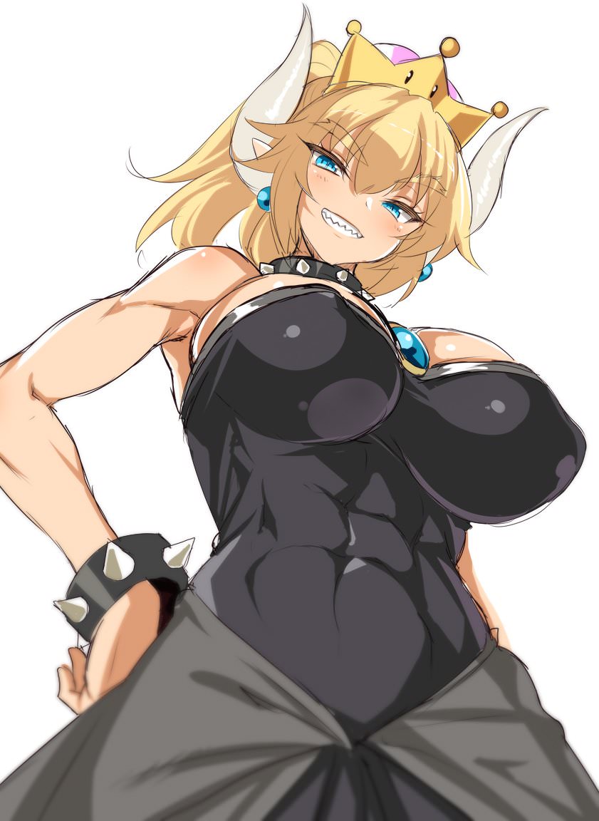 Bowsette Looking Down At You Super Mario Bro