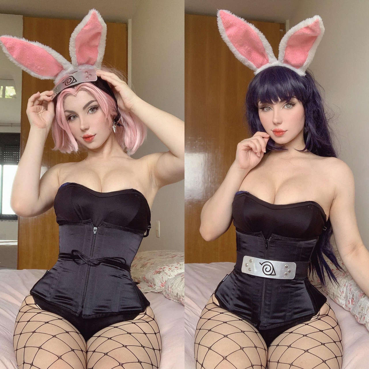 Bunny Babe As Sakura And Hinata By M