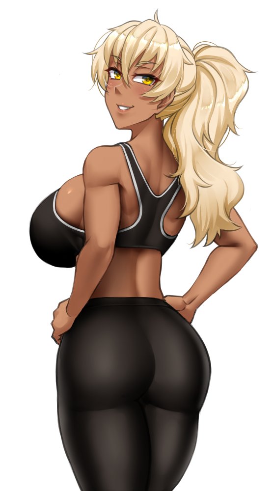 Busty Brown Fit Chick Original Character Art By Twrlac