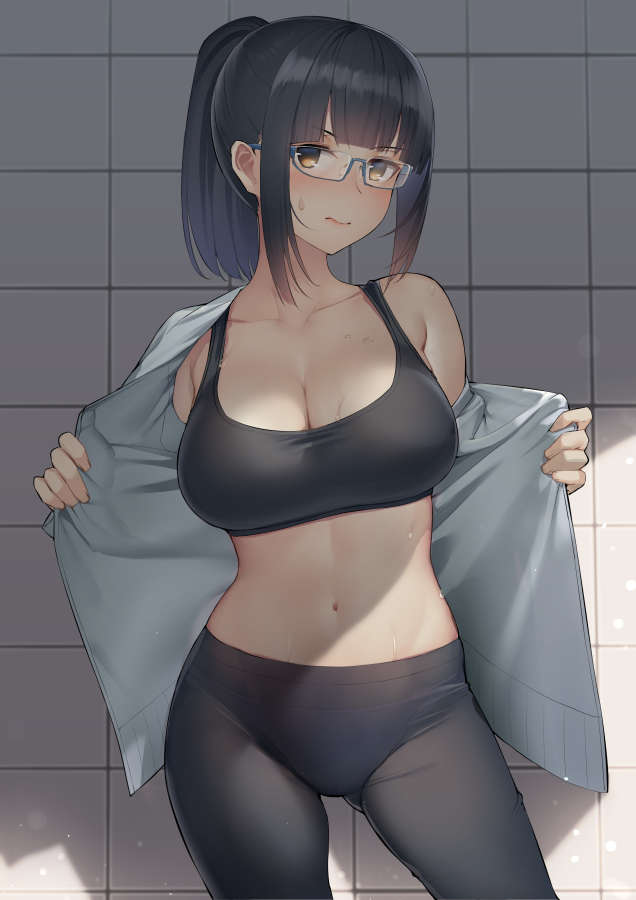 Getting Ready For Her Workout Origina
