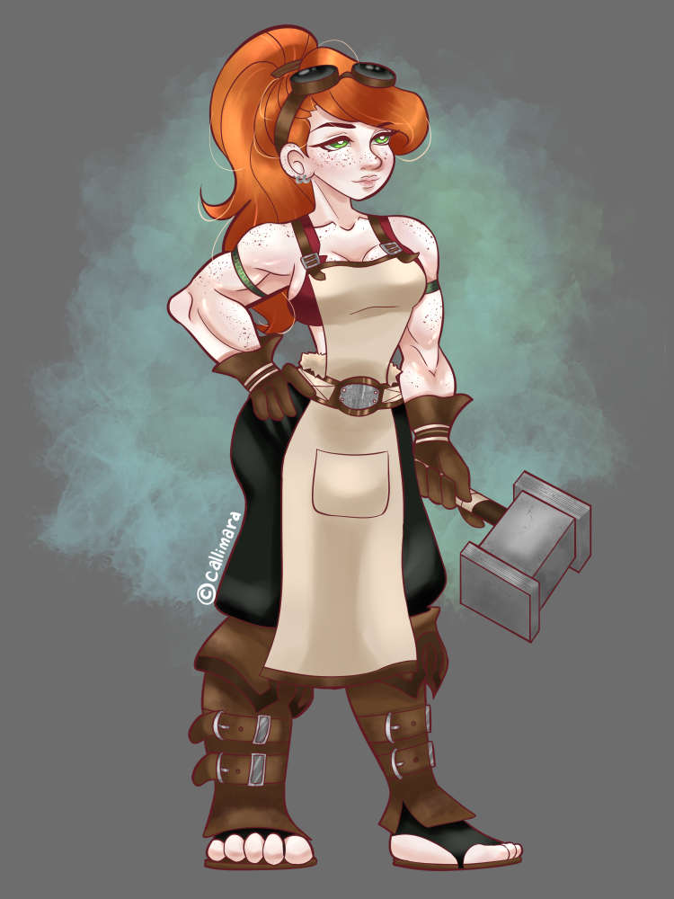 Great Art From Characterdrawing Of A Dwarf Blacksmith Source In Original Pos
