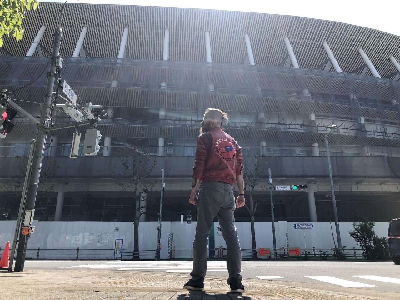 Me Cosplaying As Kaneda From Akira Walking To The 2020 Olympic Stadium In Toky