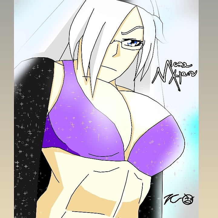 Old Drawing Of Miora Han With A Purple Bikini By Zecrus Cha