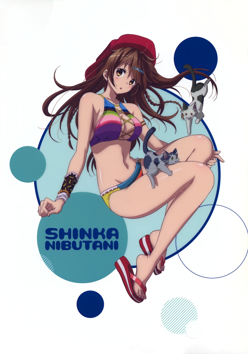 Shinka Nibutani In Bikini And Wedged Flip Flops Chuunibyou Demo Koi Ga Shita