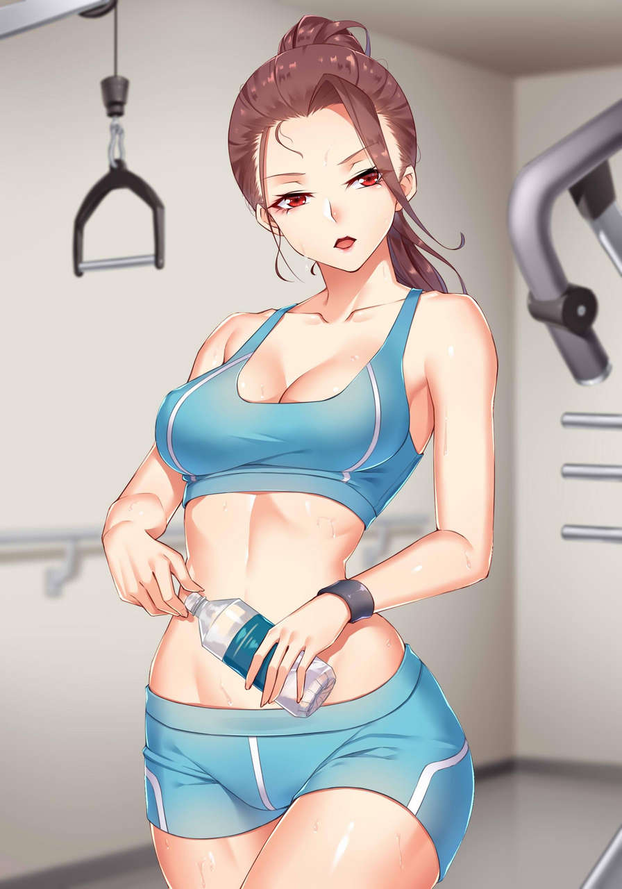 Taking A Sip During Her Workout Origina