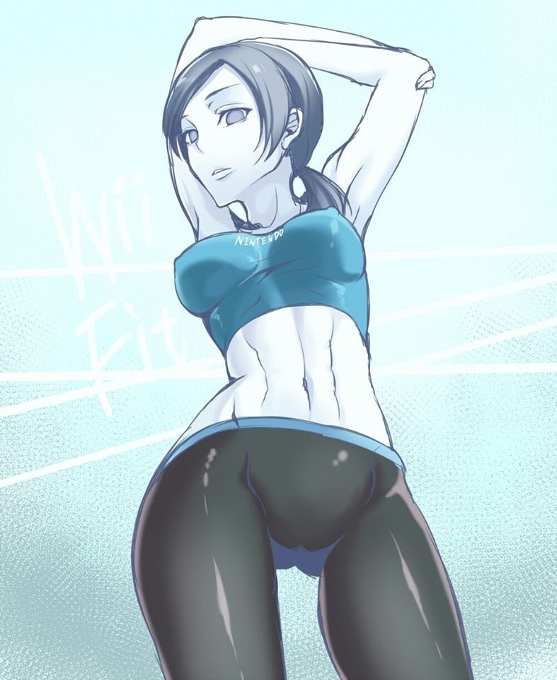 Wii Fit Trainer Looking Down At Yo