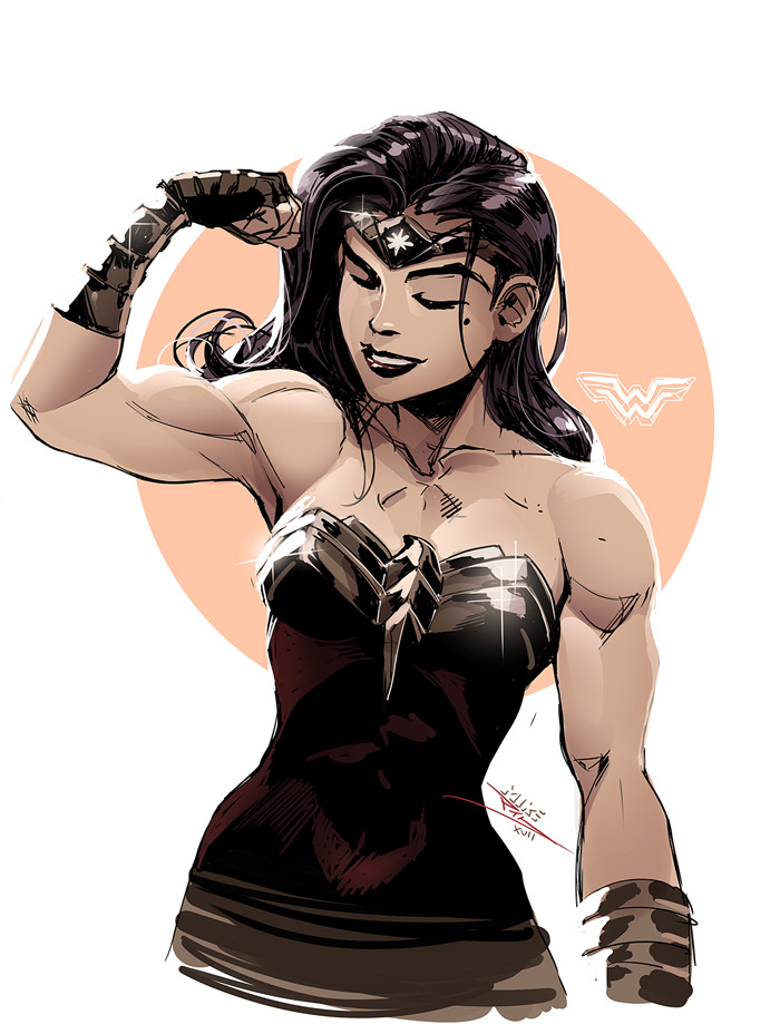 Wonder Woman Showing Her Gun Dc Comic
