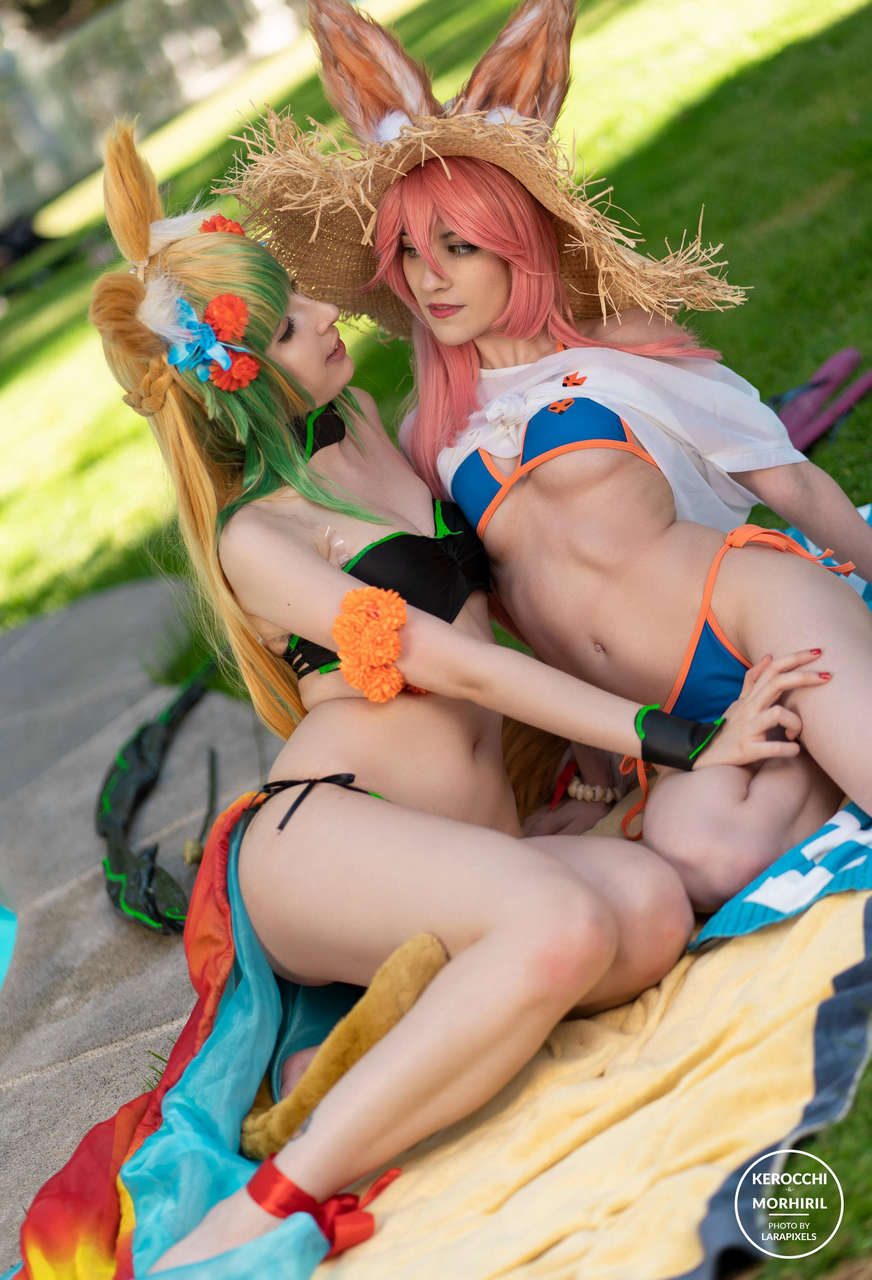 Atalanta And Tamamo Enjoying Themselves In Bikini Kerocchi X Morhiri