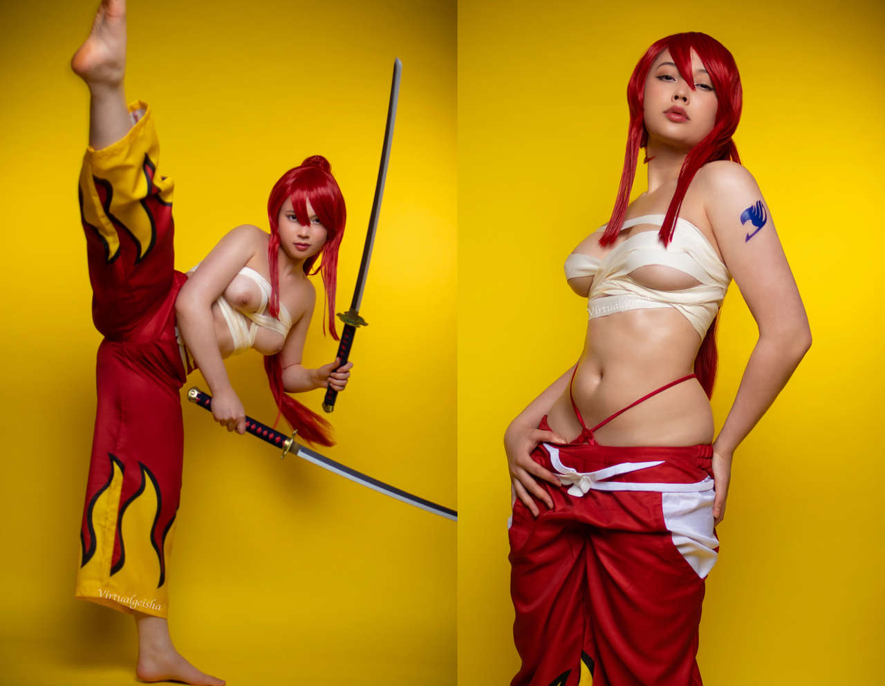 Erza Scarlet From Fairy Tail By Virtualgeisha Nud