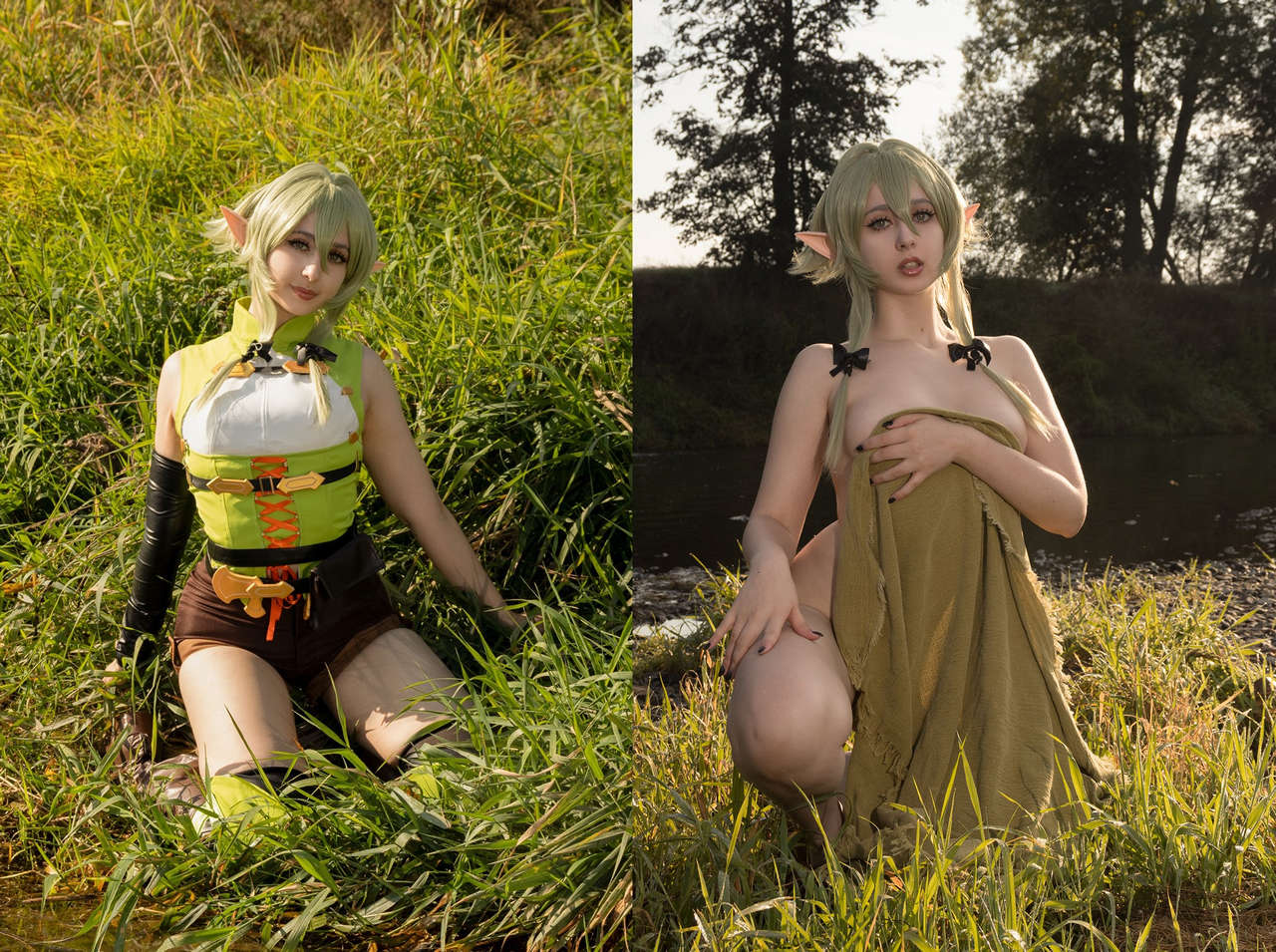 Highelf Archer Full Cosplay And Implied Nude By Gumihocospla