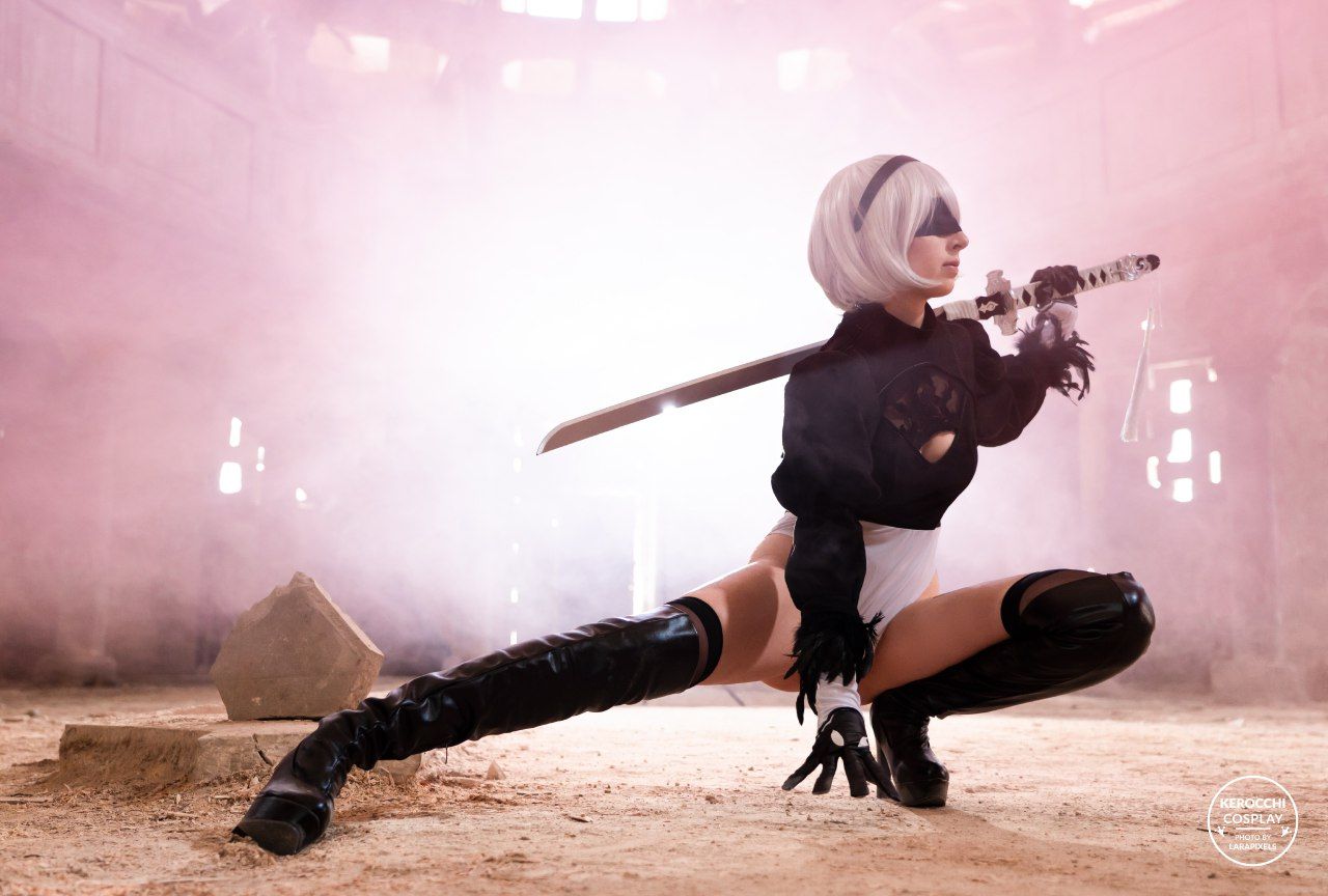 My 2b Self Destruct Cosplay In An Abandoned Church With Smokebombs Nier Automata Kerocch