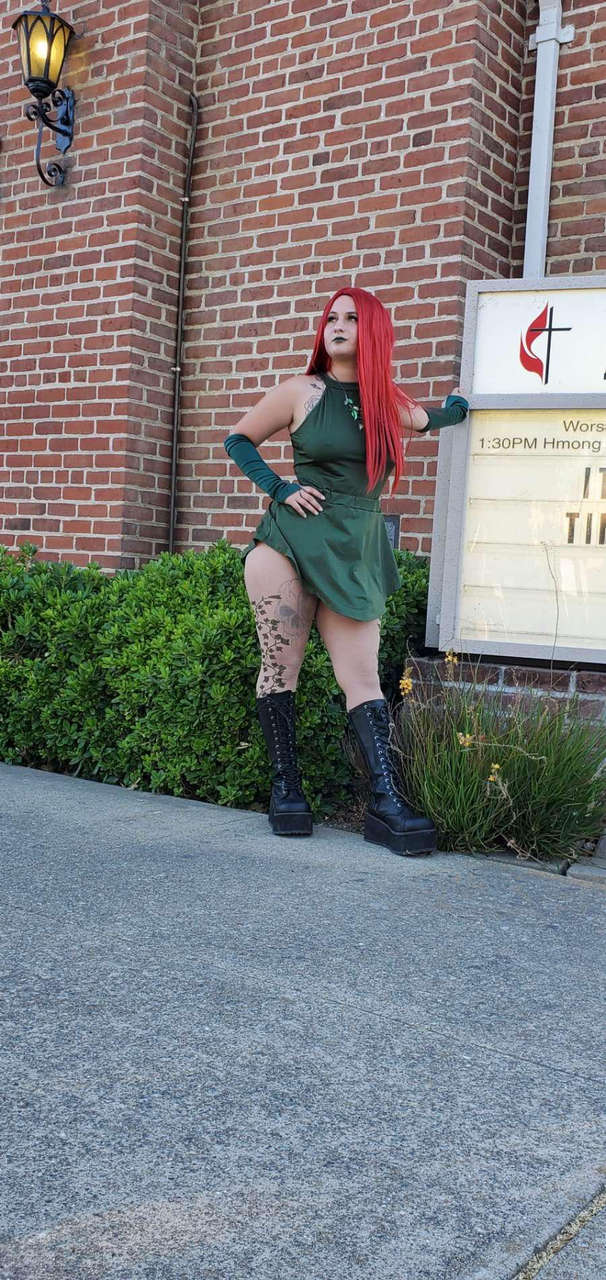 Poison Ivy Cosplay I Made With Random Item