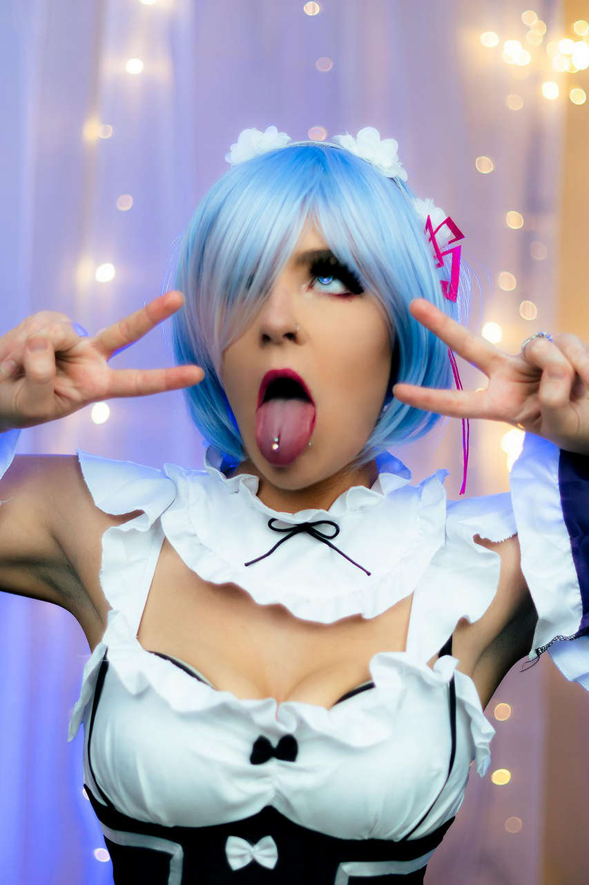 Rem Showing Peace Love And Ahegao Rem From Re Zer