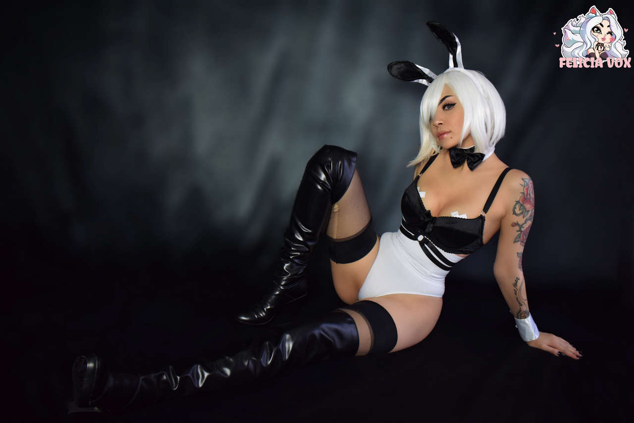 Self 2bunny From Nier Automata Cosplay 2b Playboy Style By Felicia Vox