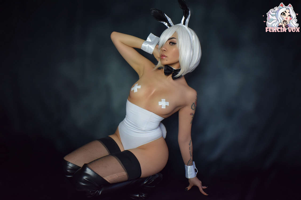 Self 2bunny From Nier Automata Cosplay 2b Playboy Style By Felicia Vox