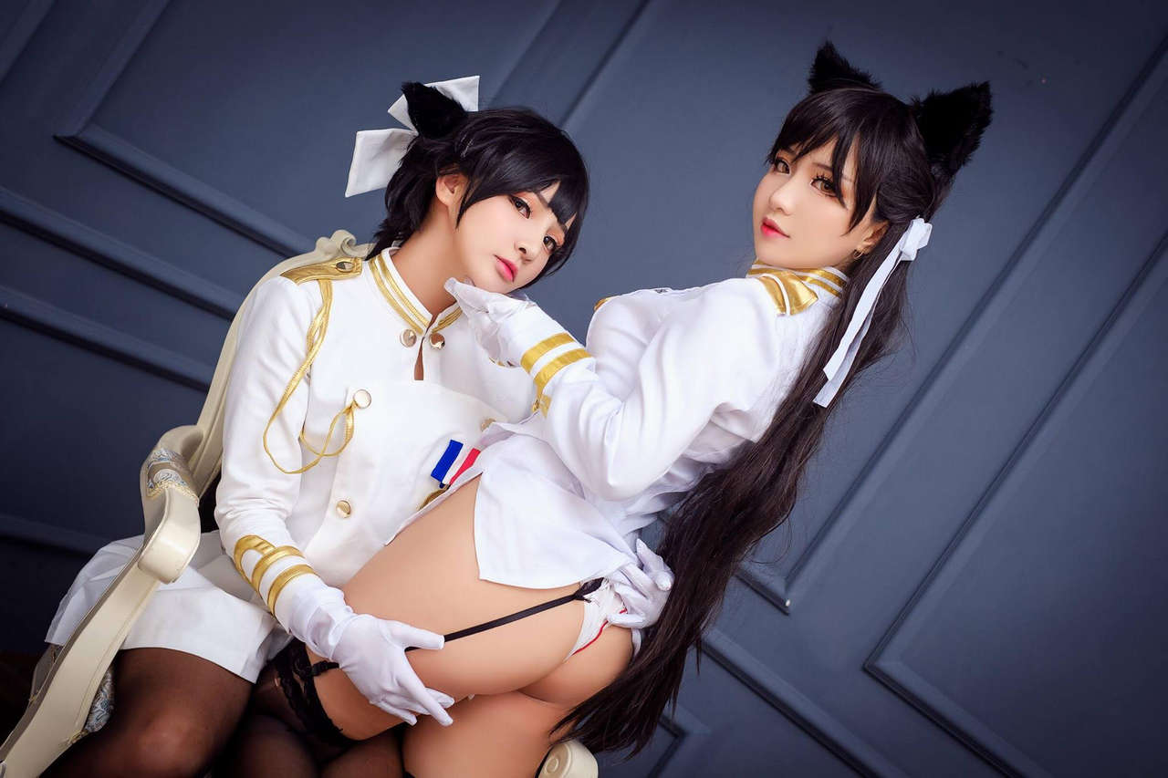 Self Azur Lane Atago And Takao Cosplay By Mimi Chan And M