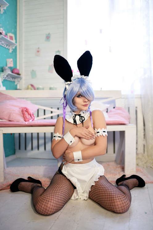 Self Naughty Bunny Rem Waiting For You Master By Evenink Cospla