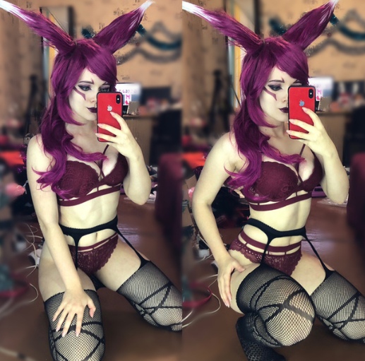 Touching My Thighs Hehe D Wanna Touch Too Xayah By Evenink Cospla