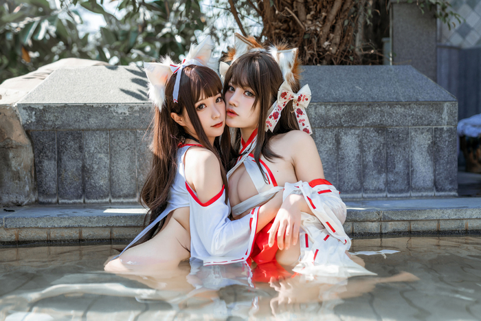 Cos Welfare Yingying Splash And One Laugh Fragrance Twin Fox Photo Cloak 2