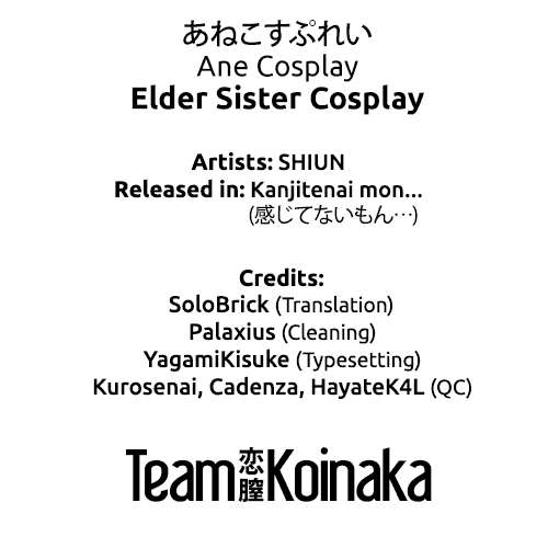 Shiun Ane Cosplay Elder Sister Cosplay Kanjitenai Mon English Team Koinaka 147261