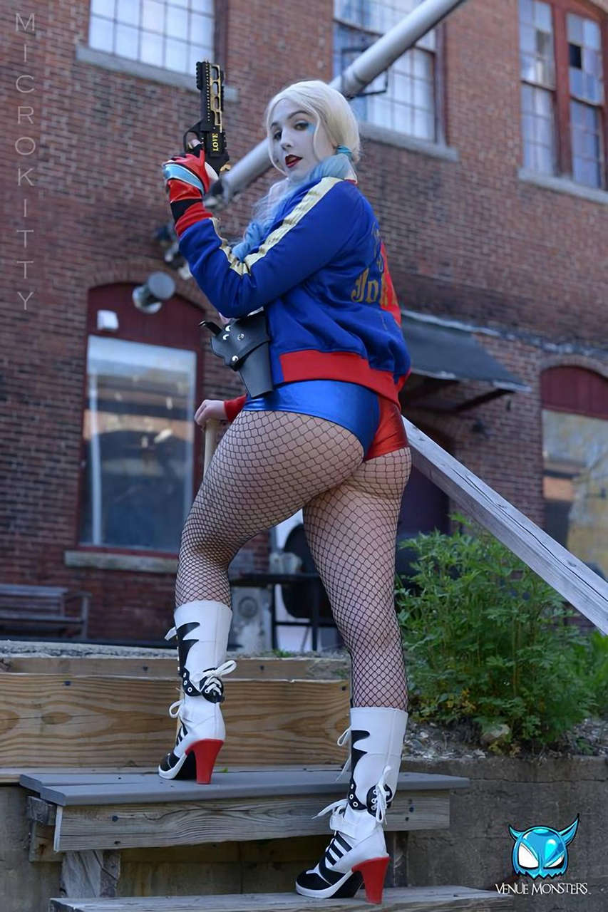 Microkitty Cosplay As Sq Harley Quin