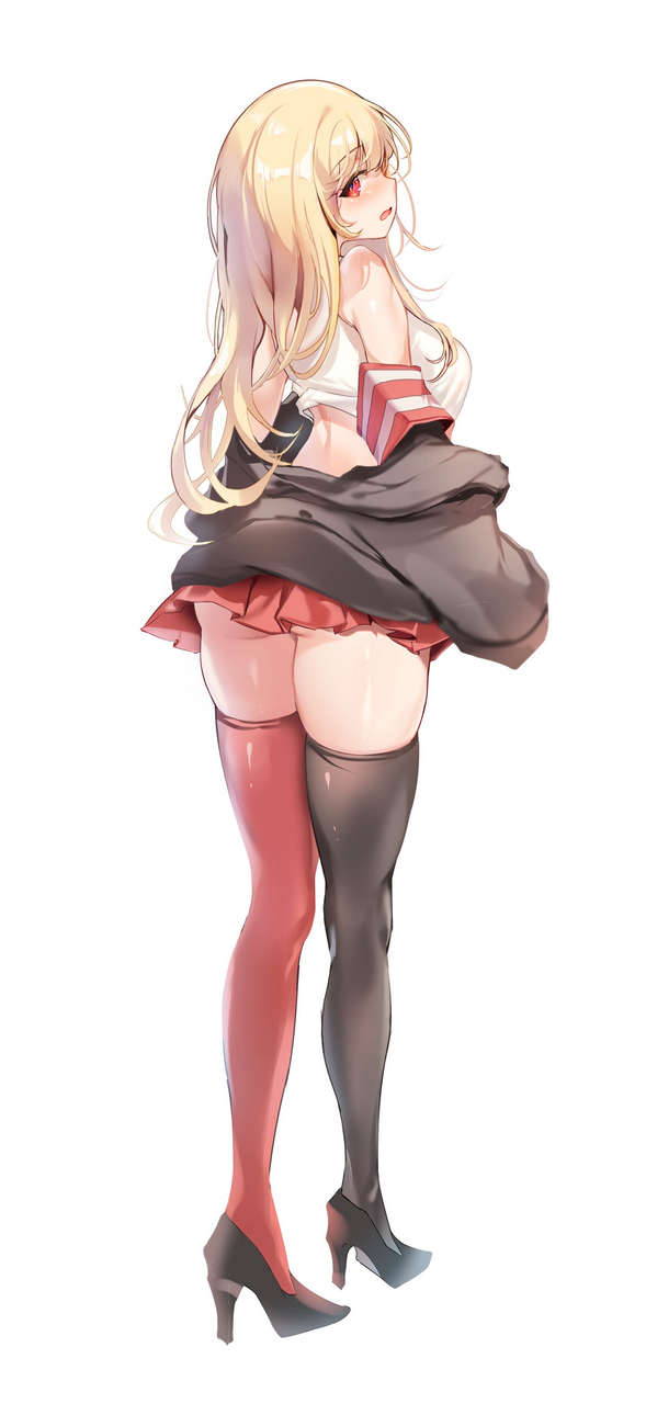 Red And Black With High Heels Thighdeolog