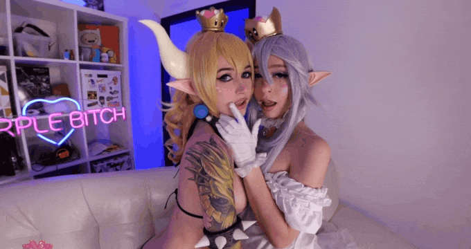 Bowsette And Boosette From Mario By Purple Bitch And Hheads Shhot