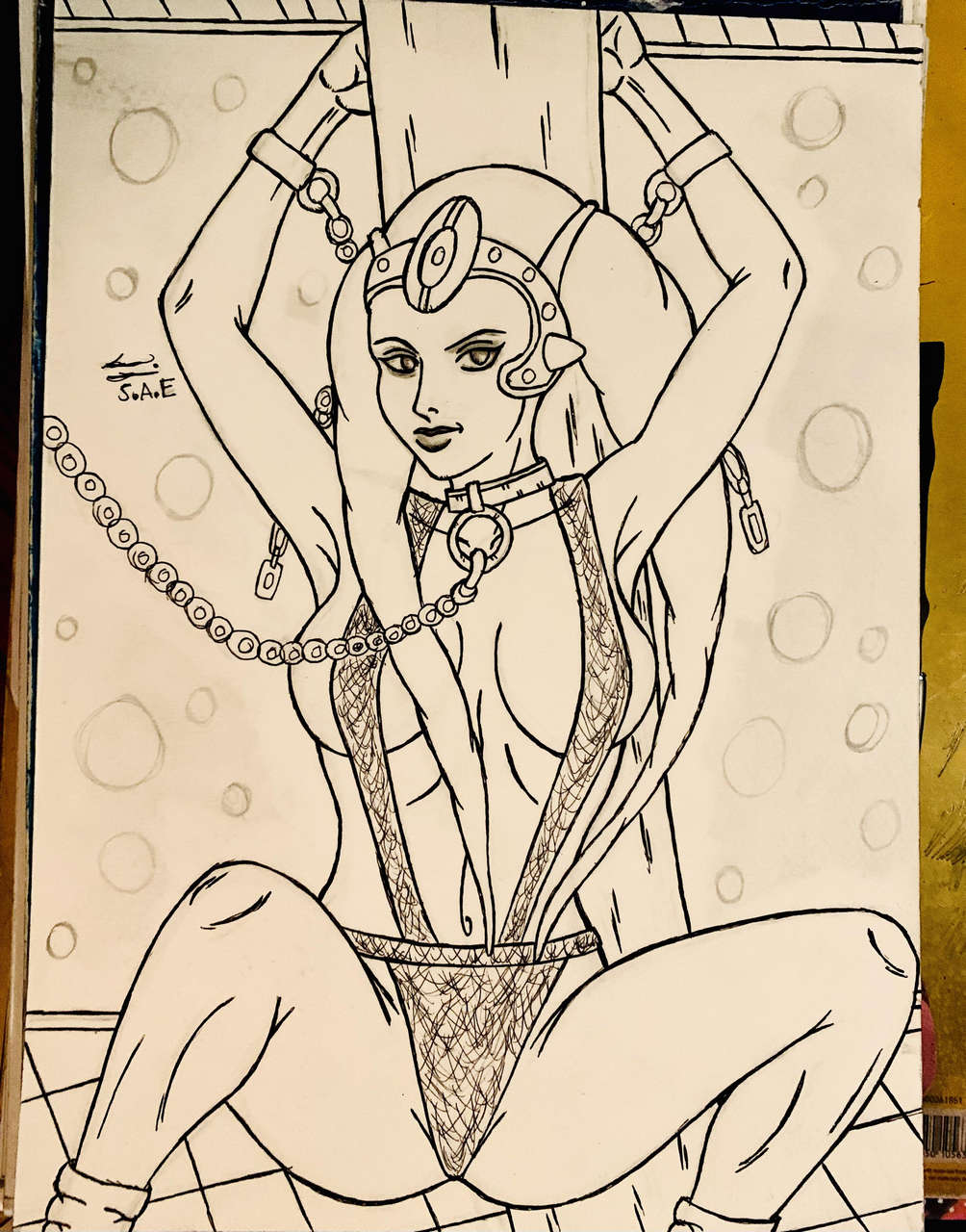 Hey Everyone Hows My Drawing Of A Twilek Dancer Should I Color I