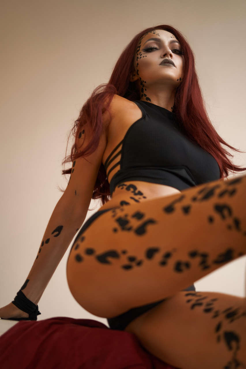 Cheetah By Shproton That Bodypaint Took A Loong Tim