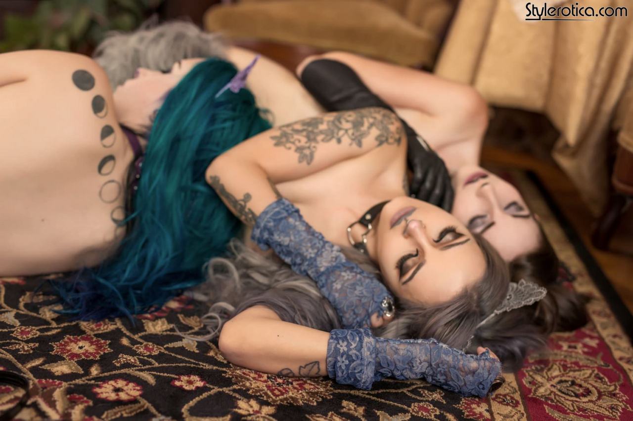 Genevieve Aelflaed And Gothlet Kitten Play