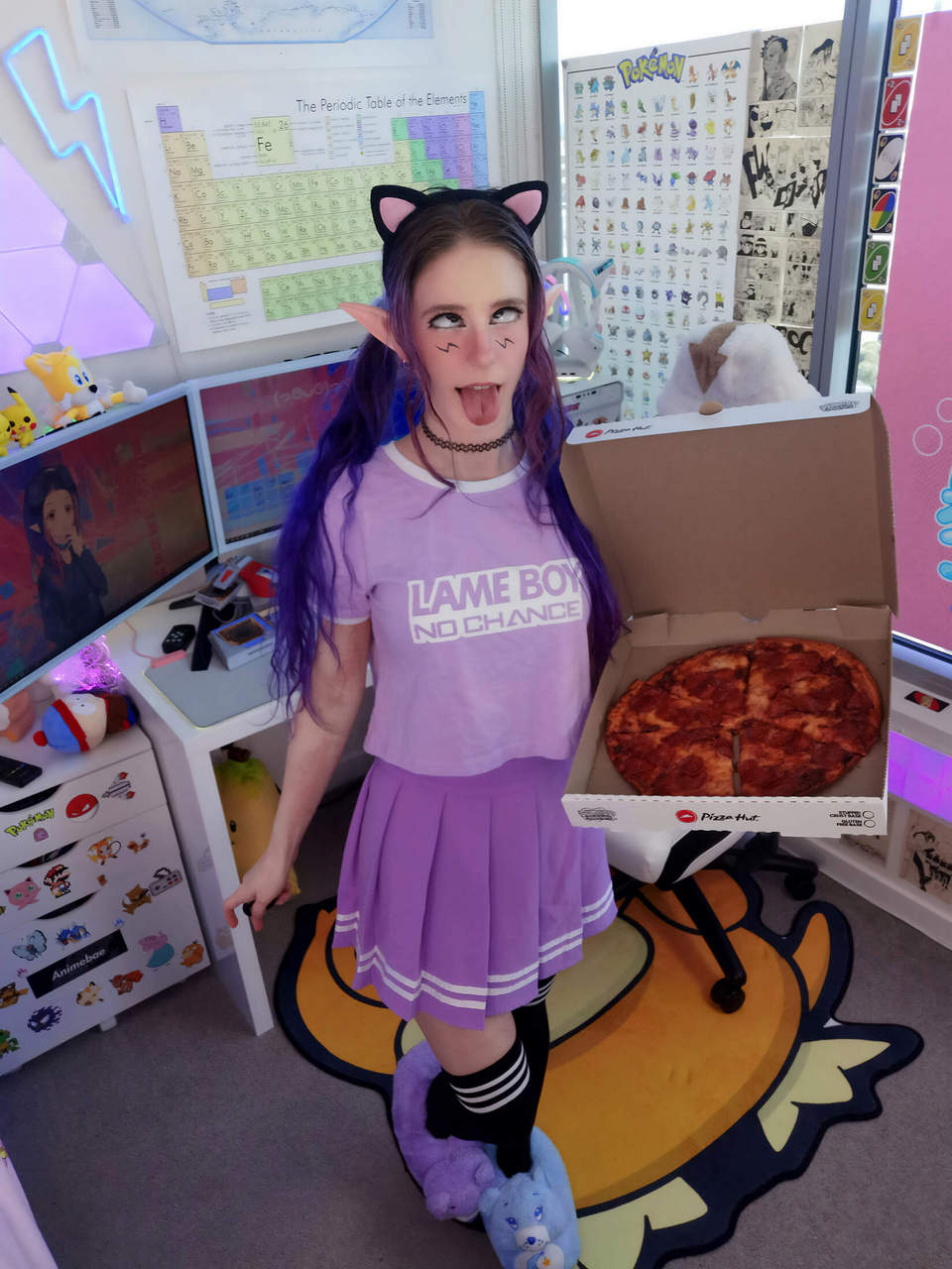 Kitten Has Some Pizza For Yo