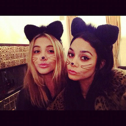 Stella And Vanessa Hudgens As Halloween Kitten