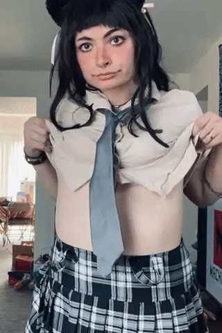 Anime Cat Girl Flashing You Her Tits By Me