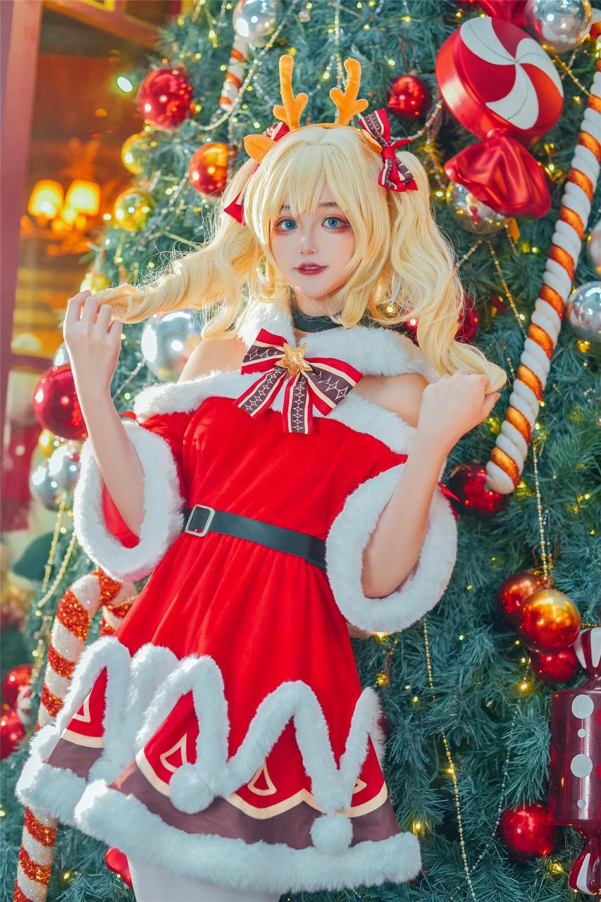 Genshin Impact Barbara Christmas Costume By Takerlam