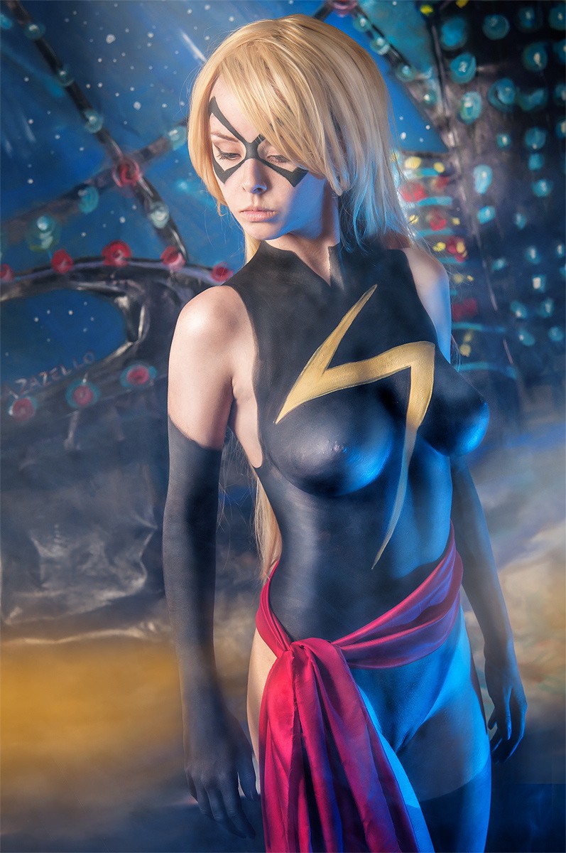 Miss Marvel Body Paint Gallery In Comment