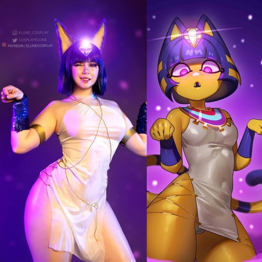Side By Side Ankha Cosplay By Elune Cospla