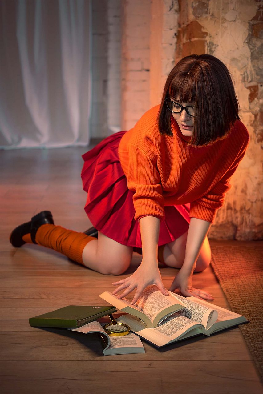 Velma Doing Research Cosplay By M