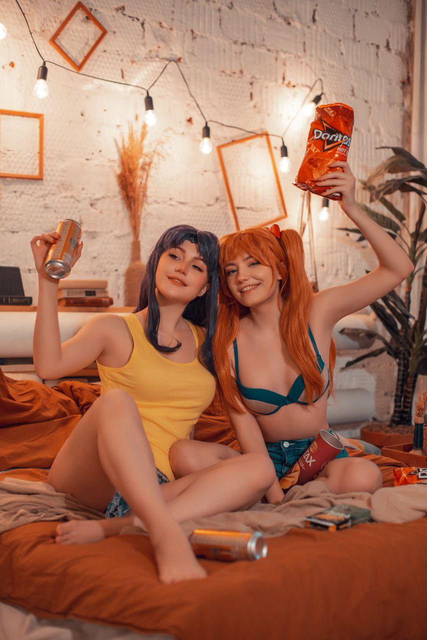 Weekend Misato And Asuka By Grusha And Carryke