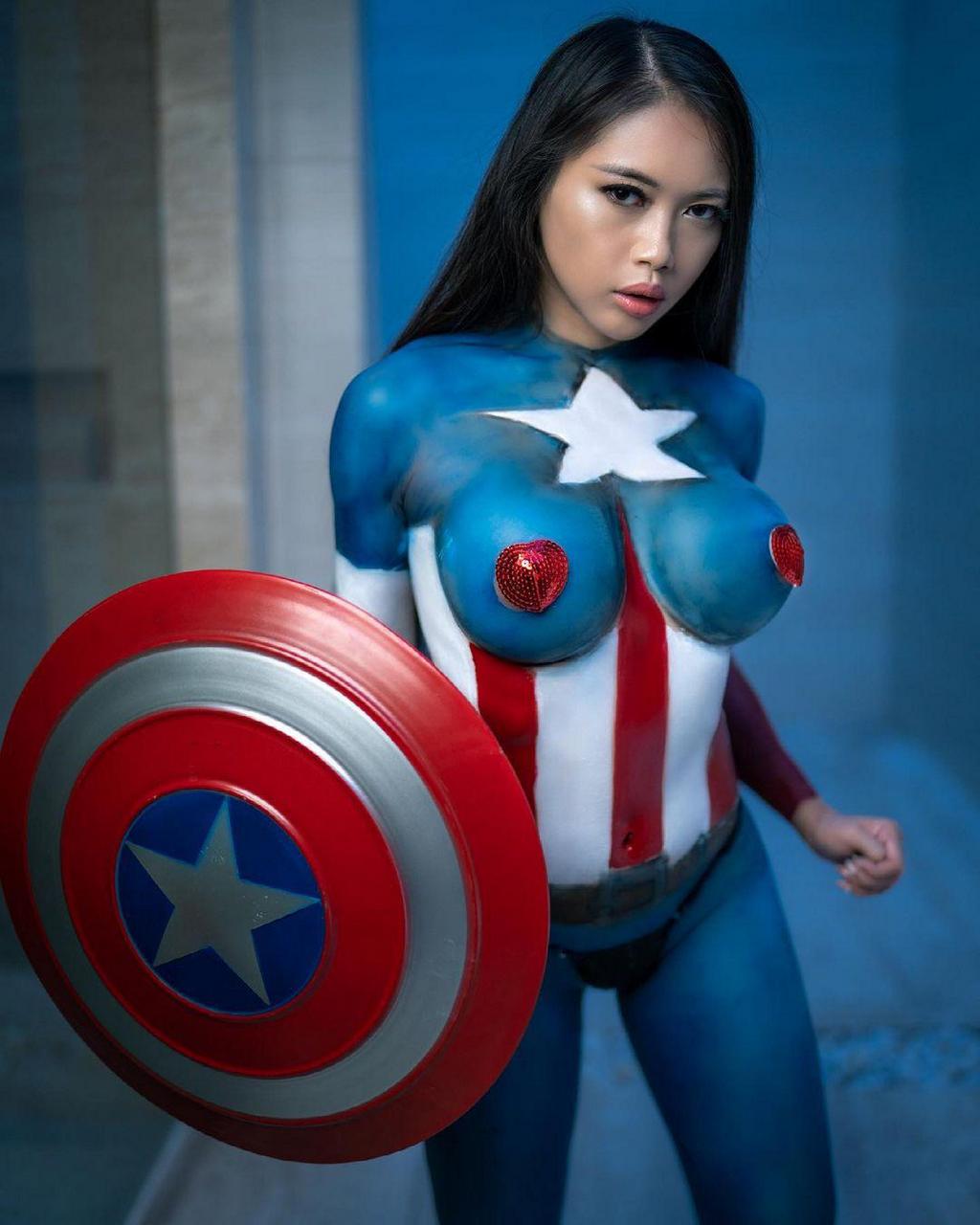 Captain America Marvel By Linny Hil