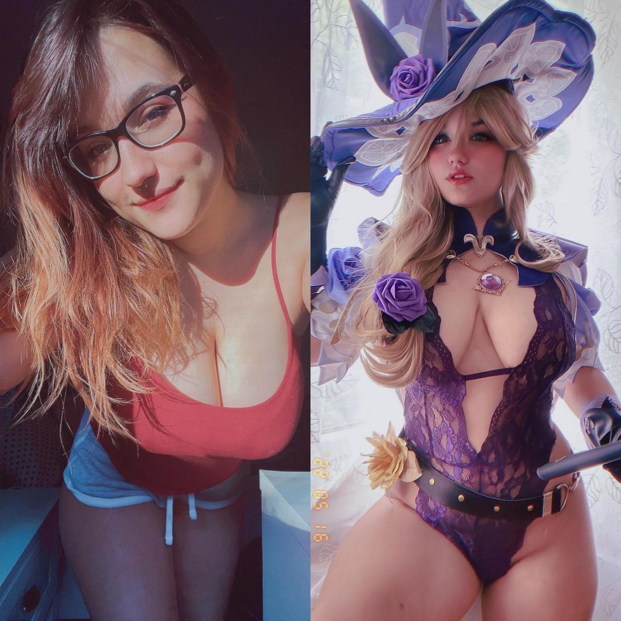 In And Out Of Cosplay Lingerie Lisa From Genshin Impact By Me Aka Niniitar
